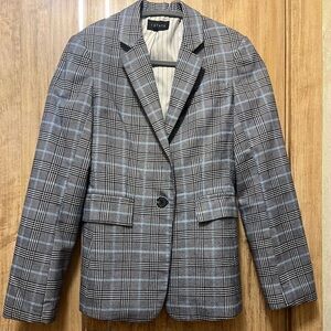 1. State Women's Checkered Blazer - Black and White